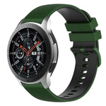 22 mm kariertes, zweifarbiges Silikon-Uhrenarmband, für Samsung Galaxy Watch3 45 mm, Samsung Galaxy Watch 46 mm, Samsung Gear S3 Classic, Samsung Gear S3 Frontier