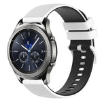 22 mm kariertes, zweifarbiges Silikon-Uhrenarmband, für Samsung Galaxy Watch3 45 mm, Samsung Galaxy Watch 46 mm, Samsung Gear S3 Classic, Samsung Gear S3 Frontier
