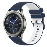 22 mm kariertes, zweifarbiges Silikon-Uhrenarmband, für Samsung Galaxy Watch3 45 mm, Samsung Galaxy Watch 46 mm, Samsung Gear S3 Classic, Samsung Gear S3 Frontier