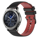 22 mm kariertes, zweifarbiges Silikon-Uhrenarmband, für Samsung Galaxy Watch3 45 mm, Samsung Galaxy Watch 46 mm, Samsung Gear S3 Classic, Samsung Gear S3 Frontier