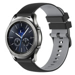 22 mm kariertes, zweifarbiges Silikon-Uhrenarmband, für Samsung Galaxy Watch3 45 mm, Samsung Galaxy Watch 46 mm, Samsung Gear S3 Classic, Samsung Gear S3 Frontier