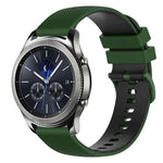 22 mm kariertes, zweifarbiges Silikon-Uhrenarmband, für Samsung Galaxy Watch3 45 mm, Samsung Galaxy Watch 46 mm, Samsung Gear S3 Classic, Samsung Gear S3 Frontier