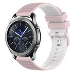 22 mm kariertes, zweifarbiges Silikon-Uhrenarmband, für Samsung Galaxy Watch3 45 mm, Samsung Galaxy Watch 46 mm, Samsung Gear S3 Classic, Samsung Gear S3 Frontier