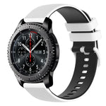 22 mm kariertes, zweifarbiges Silikon-Uhrenarmband, für Samsung Galaxy Watch3 45 mm, Samsung Galaxy Watch 46 mm, Samsung Gear S3 Classic, Samsung Gear S3 Frontier