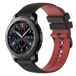 22 mm kariertes, zweifarbiges Silikon-Uhrenarmband, für Samsung Galaxy Watch3 45 mm, Samsung Galaxy Watch 46 mm, Samsung Gear S3 Classic, Samsung Gear S3 Frontier
