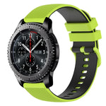 22 mm kariertes, zweifarbiges Silikon-Uhrenarmband, für Samsung Galaxy Watch3 45 mm, Samsung Galaxy Watch 46 mm, Samsung Gear S3 Classic, Samsung Gear S3 Frontier