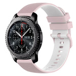 22 mm kariertes, zweifarbiges Silikon-Uhrenarmband, für Samsung Galaxy Watch3 45 mm, Samsung Galaxy Watch 46 mm, Samsung Gear S3 Classic, Samsung Gear S3 Frontier
