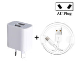 Mini-Dual-Port-USB-Ladegerät mit USB-zu-Typ-C-Datenkabel, AU-Stecker, AU-Stecker + Typ-C-Kabel