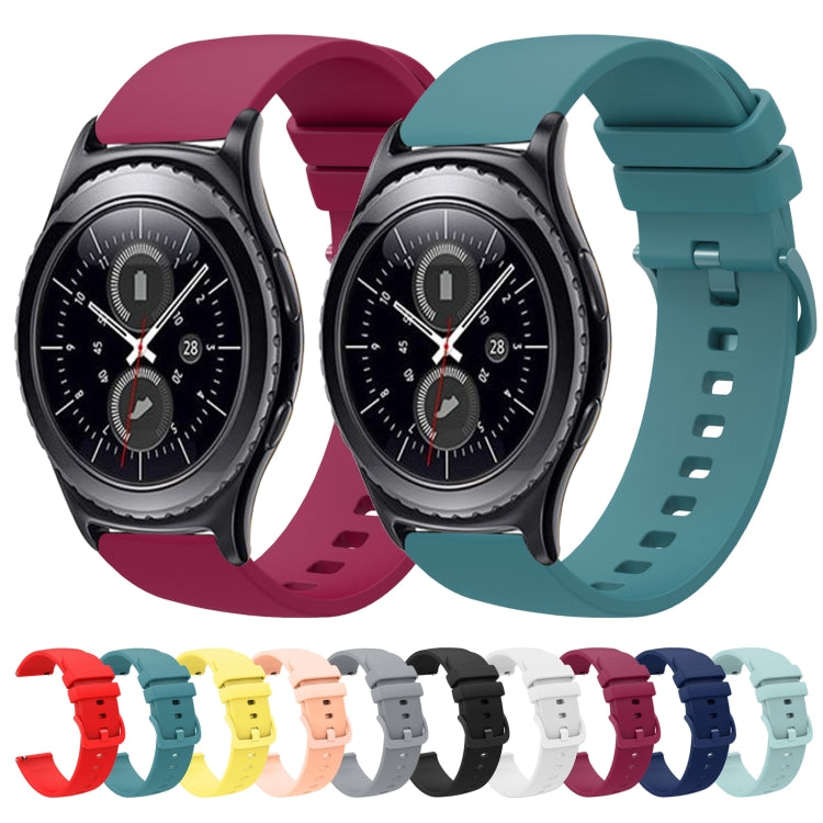 20mm einfarbiges weiches Silikonarmband, für Samsung Gear S2 Classic, für Samsung Galaxy Watch Active 2 40mm