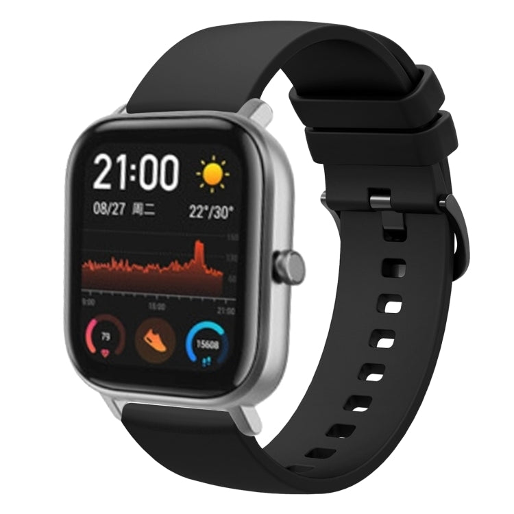 20mm Solid Color Soft Silicone Watch Band, For Amazfit GTS, For Amazfit BIP