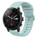 22mm Solid Color Soft Silicone Watch Band, For Amazfit 2 Stratos