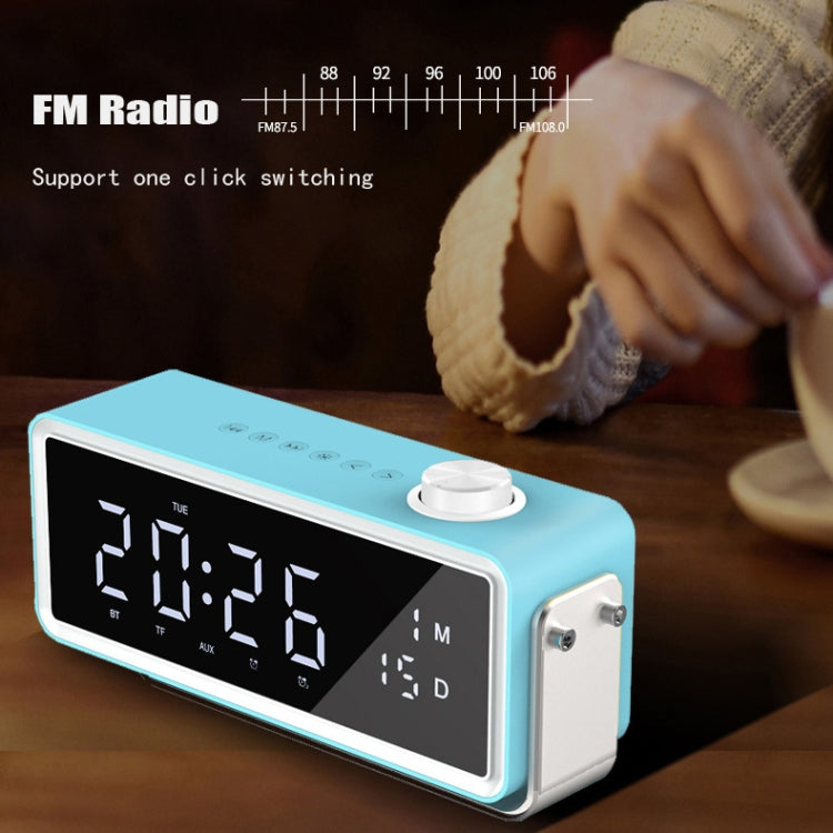 AEC K5 Spiegelwecker Bluetooth-Lautsprecher mit LED-Licht, unterstützt TF / FM