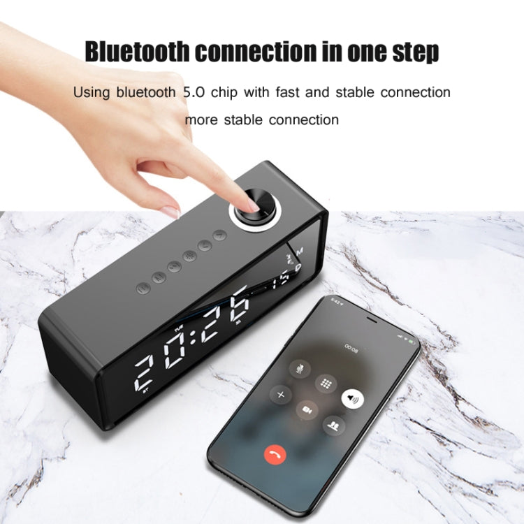 AEC K5 Spiegelwecker Bluetooth-Lautsprecher mit LED-Licht, unterstützt TF / FM