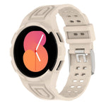 Gepanzerte, integrierte TPU-Doppeldornschließen-Smartwatch-Armband, für Samsung Galaxy Watch5 40mm, für Samsung Galaxy Watch5 44mm, für Samsung Galaxy Watch4 44mm