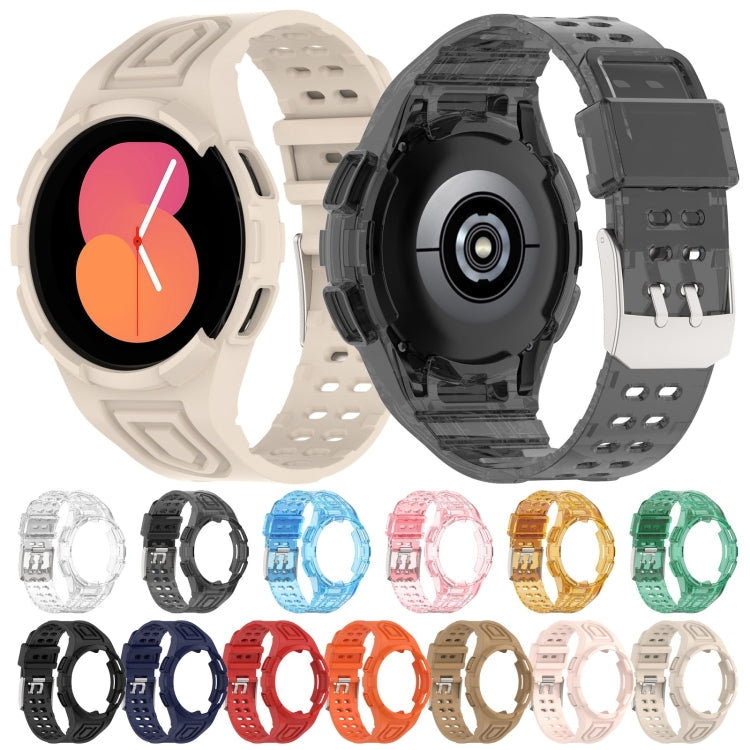 Gepanzerte, integrierte TPU-Doppeldornschließen-Smartwatch-Armband, für Samsung Galaxy Watch5 40mm, für Samsung Galaxy Watch5 44mm, für Samsung Galaxy Watch4 44mm
