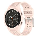 Armor Integrated TPU Double-Pin Buckle Smart Watch Band, For Samsung Galaxy Watch4 40mm, For Samsung Galaxy Watch4 Classic 46mm