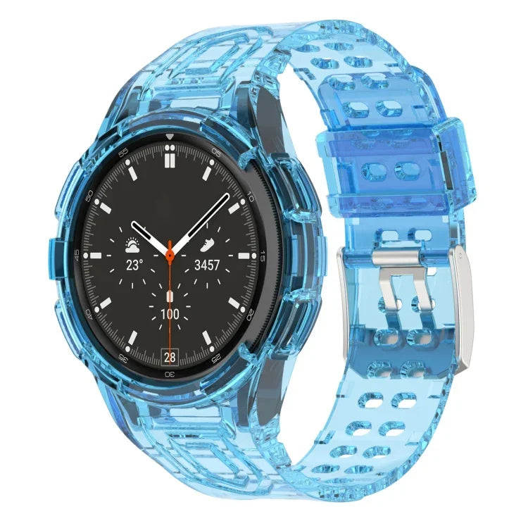Armor Integrated TPU Double-Pin Buckle Smart Watch Band, For Samsung Galaxy Watch4 40mm, For Samsung Galaxy Watch4 Classic 46mm