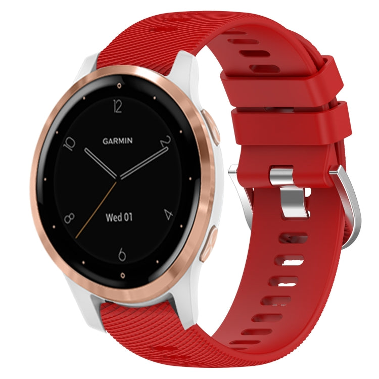 18mm Solid Color Silicone Watch Band, For Garminmove3S, For GarminActive S