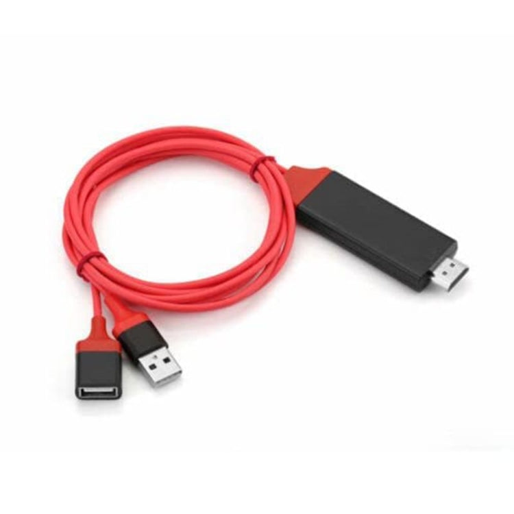 1080P HDMI Kabel Adapter USB zu HDTV Kabel, Dongle USB Stecker + USB Buchse zu HDMI Stecker 1080P HDTV Spiegelungskabel für Telefon/Tablet und mehr Streaming Sharing