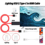 1080P HDMI Kabel Adapter USB zu HDTV Kabel, Dongle USB Stecker + USB Buchse zu HDMI Stecker 1080P HDTV Spiegelungskabel für Telefon/Tablet und mehr Streaming Sharing
