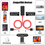 1080P HDMI Kabel Adapter USB zu HDTV Kabel, Dongle USB Stecker + USB Buchse zu HDMI Stecker 1080P HDTV Spiegelungskabel für Telefon/Tablet und mehr Streaming Sharing