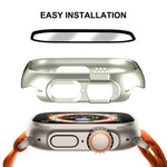 ENKAY 2-in-1 PC-Hülle + vollflächige 9H-Schutzglasfolie für Apple Watch Ultra 3 / 2 / 1 (49 mm)