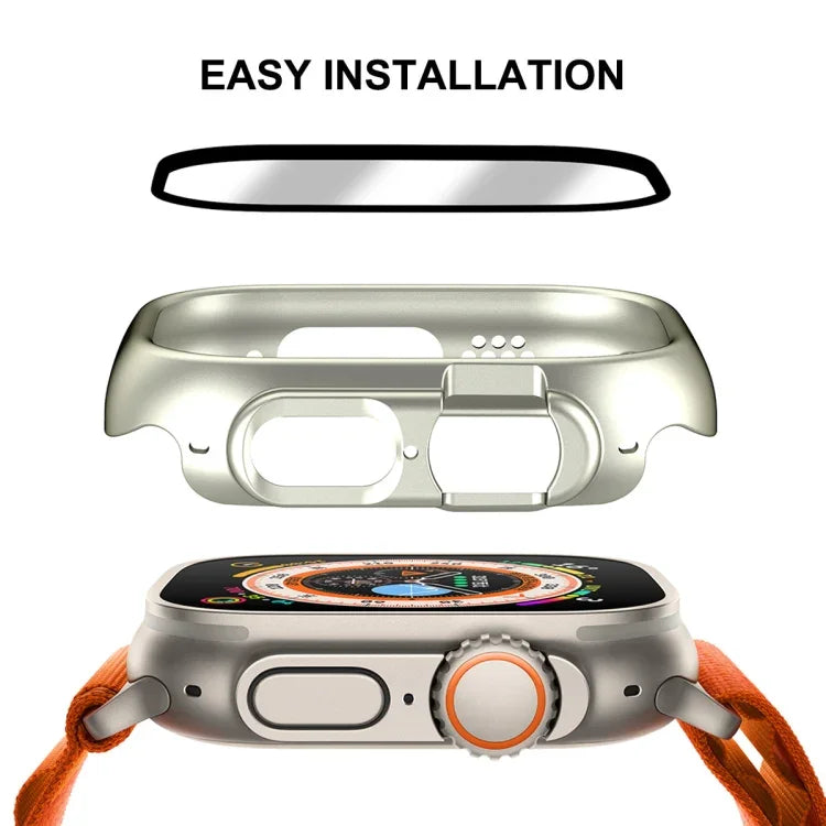ENKAY 2-in-1 PC-Hülle + vollflächige 9H-Schutzglasfolie für Apple Watch Ultra 3 / 2 / 1 (49 mm)