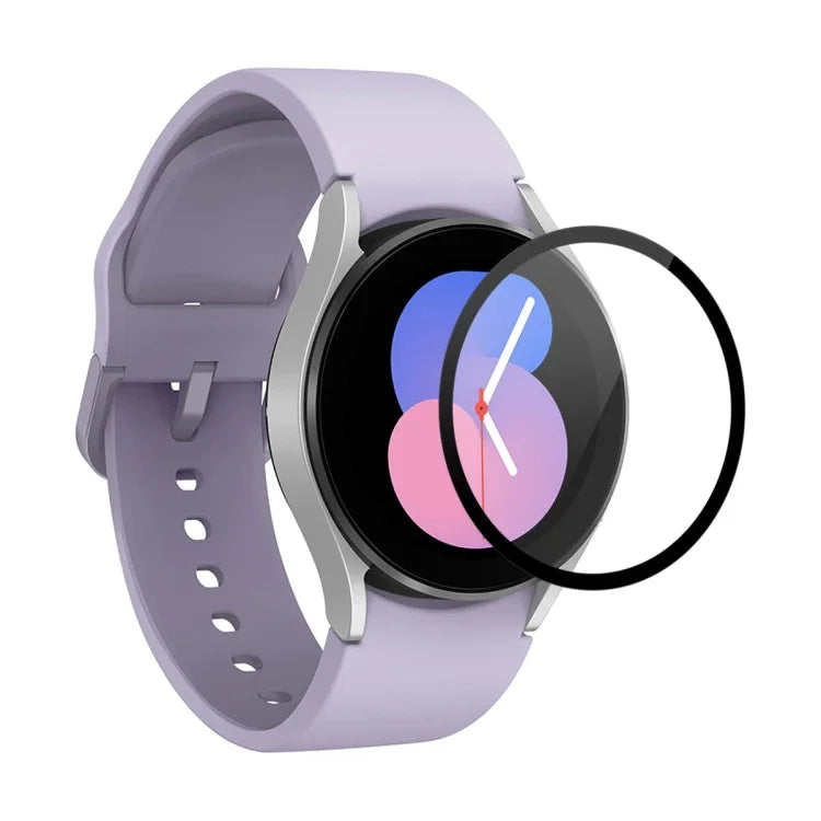 ENKAY 9H Schutzfolie aus gehärtetem Glas für Samsung Galaxy Watch5 40 mm (Vollabdeckung), erhältlich in den Größen 1 Stück, 2 Stück, 5 Stück und 10 Stück.