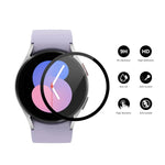 ENKAY 9H Schutzfolie aus gehärtetem Glas für Samsung Galaxy Watch5 40 mm (Vollabdeckung), erhältlich in den Größen 1 Stück, 2 Stück, 5 Stück und 10 Stück.
