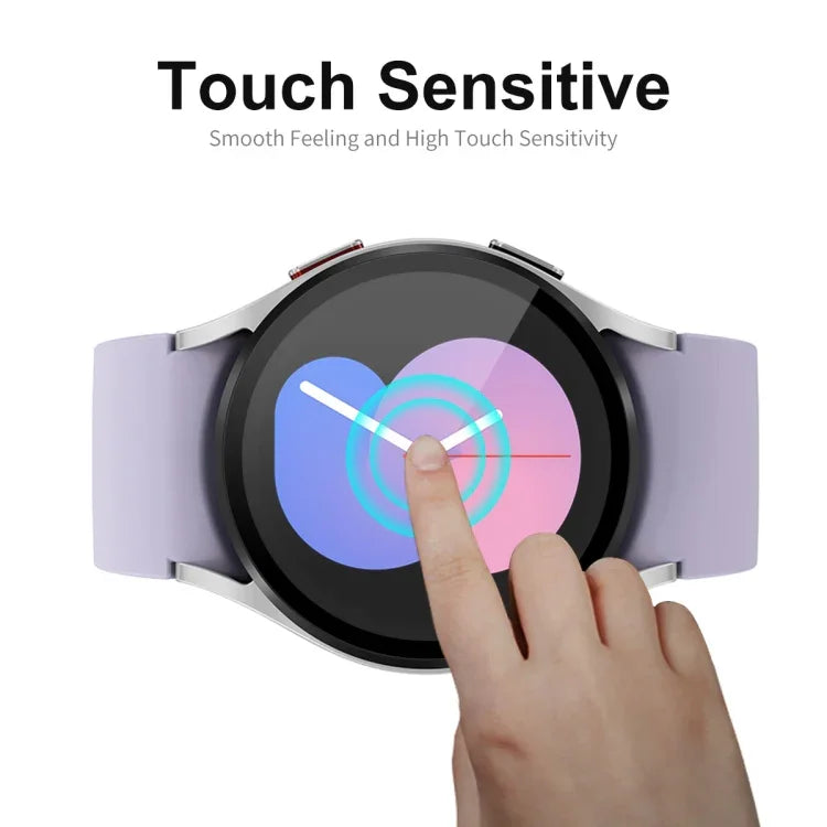 ENKAY 9H Schutzfolie aus gehärtetem Glas für Samsung Galaxy Watch5 40 mm (Vollabdeckung), erhältlich in den Größen 1 Stück, 2 Stück, 5 Stück und 10 Stück.