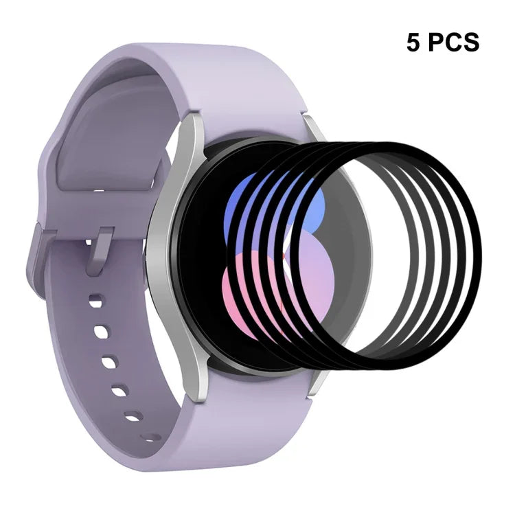 ENKAY 9H Schutzfolie aus gehärtetem Glas für Samsung Galaxy Watch5 40 mm (Vollabdeckung), erhältlich in den Größen 1 Stück, 2 Stück, 5 Stück und 10 Stück.