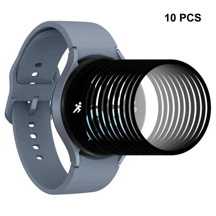 ENKAY 9H Schutzfolie aus gehärtetem Glas für Samsung Galaxy Watch5 44 mm (Vollabdeckung), erhältlich in den Größen 1 Stück, 2 Stück, 5 Stück und 10 Stück.