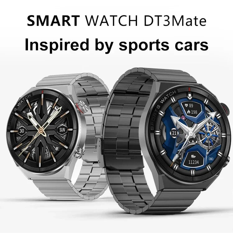 DT3 Mate Smartwatch mit 1,5-Zoll-Farbbildschirm, unterstützt Herzfrequenz- und Blutdruckmessung