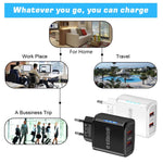 36W Dual Port QC3.0 USB Handy-Ladegerät Dual 18W Ausgang, EU-Stecker, EU-Stecker