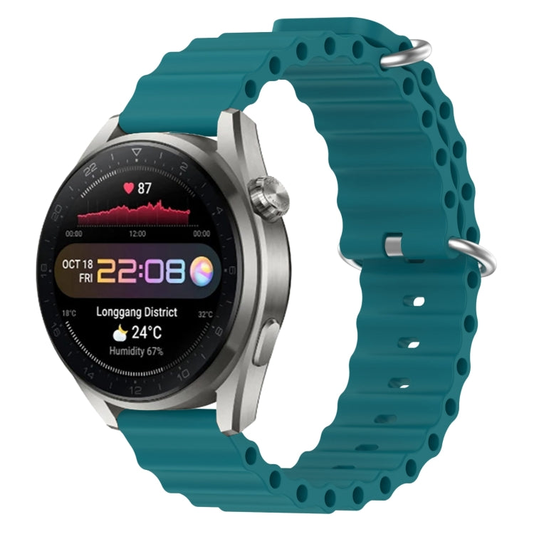 22mm Ocean Style Silicone Solid Color Watch Band, For Huawei Watch 3 Pro New