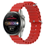 22mm Ocean Style Silicone Solid Color Watch Band, For Huawei Watch 3 Pro New
