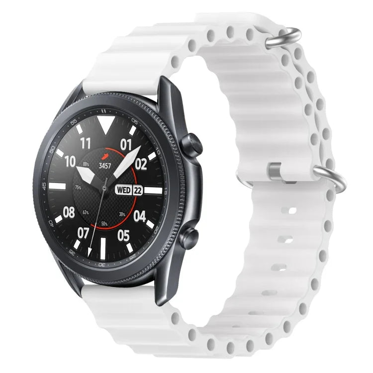 22 mm breites Silikonarmband im Ocean-Style, einfarbig, für Samsung Galaxy Watch3 (45 mm), Samsung Galaxy Watch (46 mm), Samsung Gear S3 Classic und Samsung Gear S3 Frontier