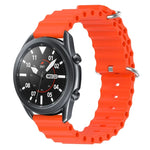 22 mm breites Silikonarmband im Ocean-Style, einfarbig, für Samsung Galaxy Watch3 (45 mm), Samsung Galaxy Watch (46 mm), Samsung Gear S3 Classic und Samsung Gear S3 Frontier