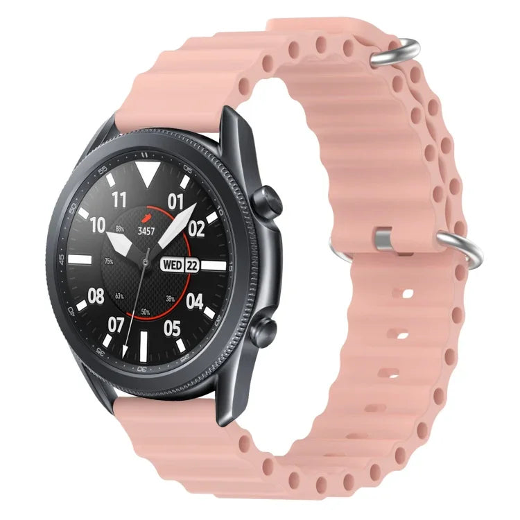 22 mm breites Silikonarmband im Ocean-Style, einfarbig, für Samsung Galaxy Watch3 (45 mm), Samsung Galaxy Watch (46 mm), Samsung Gear S3 Classic und Samsung Gear S3 Frontier