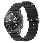 22 mm breites Silikonarmband im Ocean-Style, einfarbig, für Samsung Galaxy Watch3 (45 mm), Samsung Galaxy Watch (46 mm), Samsung Gear S3 Classic und Samsung Gear S3 Frontier