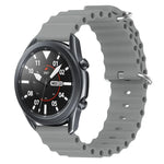 22 mm breites Silikonarmband im Ocean-Style, einfarbig, für Samsung Galaxy Watch3 (45 mm), Samsung Galaxy Watch (46 mm), Samsung Gear S3 Classic und Samsung Gear S3 Frontier