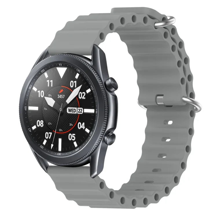 22 mm breites Silikonarmband im Ocean-Style, einfarbig, für Samsung Galaxy Watch3 (45 mm), Samsung Galaxy Watch (46 mm), Samsung Gear S3 Classic und Samsung Gear S3 Frontier