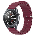 22 mm breites Silikonarmband im Ocean-Style, einfarbig, für Samsung Galaxy Watch3 (45 mm), Samsung Galaxy Watch (46 mm), Samsung Gear S3 Classic und Samsung Gear S3 Frontier