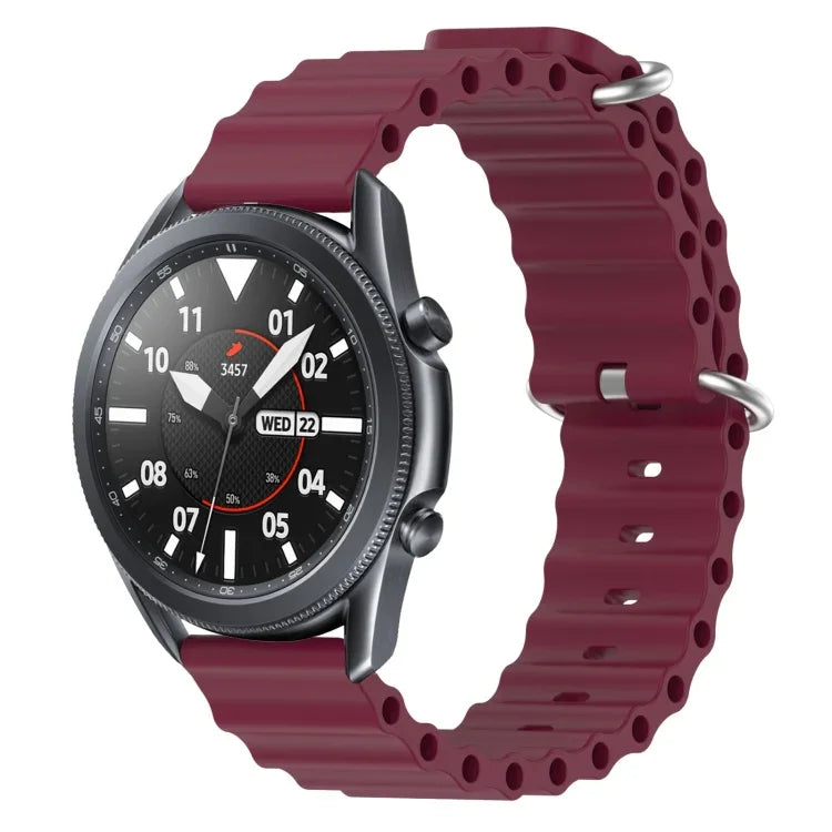 22 mm breites Silikonarmband im Ocean-Style, einfarbig, für Samsung Galaxy Watch3 (45 mm), Samsung Galaxy Watch (46 mm), Samsung Gear S3 Classic und Samsung Gear S3 Frontier