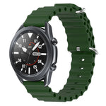 22 mm breites Silikonarmband im Ocean-Style, einfarbig, für Samsung Galaxy Watch3 (45 mm), Samsung Galaxy Watch (46 mm), Samsung Gear S3 Classic und Samsung Gear S3 Frontier