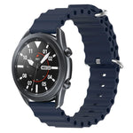 22 mm breites Silikonarmband im Ocean-Style, einfarbig, für Samsung Galaxy Watch3 (45 mm), Samsung Galaxy Watch (46 mm), Samsung Gear S3 Classic und Samsung Gear S3 Frontier
