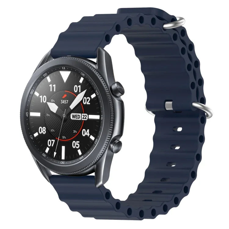 22 mm breites Silikonarmband im Ocean-Style, einfarbig, für Samsung Galaxy Watch3 (45 mm), Samsung Galaxy Watch (46 mm), Samsung Gear S3 Classic und Samsung Gear S3 Frontier
