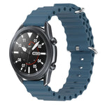 22 mm breites Silikonarmband im Ocean-Style, einfarbig, für Samsung Galaxy Watch3 (45 mm), Samsung Galaxy Watch (46 mm), Samsung Gear S3 Classic und Samsung Gear S3 Frontier