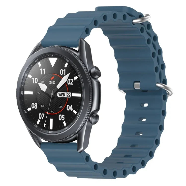 22 mm breites Silikonarmband im Ocean-Style, einfarbig, für Samsung Galaxy Watch3 (45 mm), Samsung Galaxy Watch (46 mm), Samsung Gear S3 Classic und Samsung Gear S3 Frontier