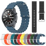 22 mm breites Silikonarmband im Ocean-Style, einfarbig, für Samsung Galaxy Watch3 (45 mm), Samsung Galaxy Watch (46 mm), Samsung Gear S3 Classic und Samsung Gear S3 Frontier